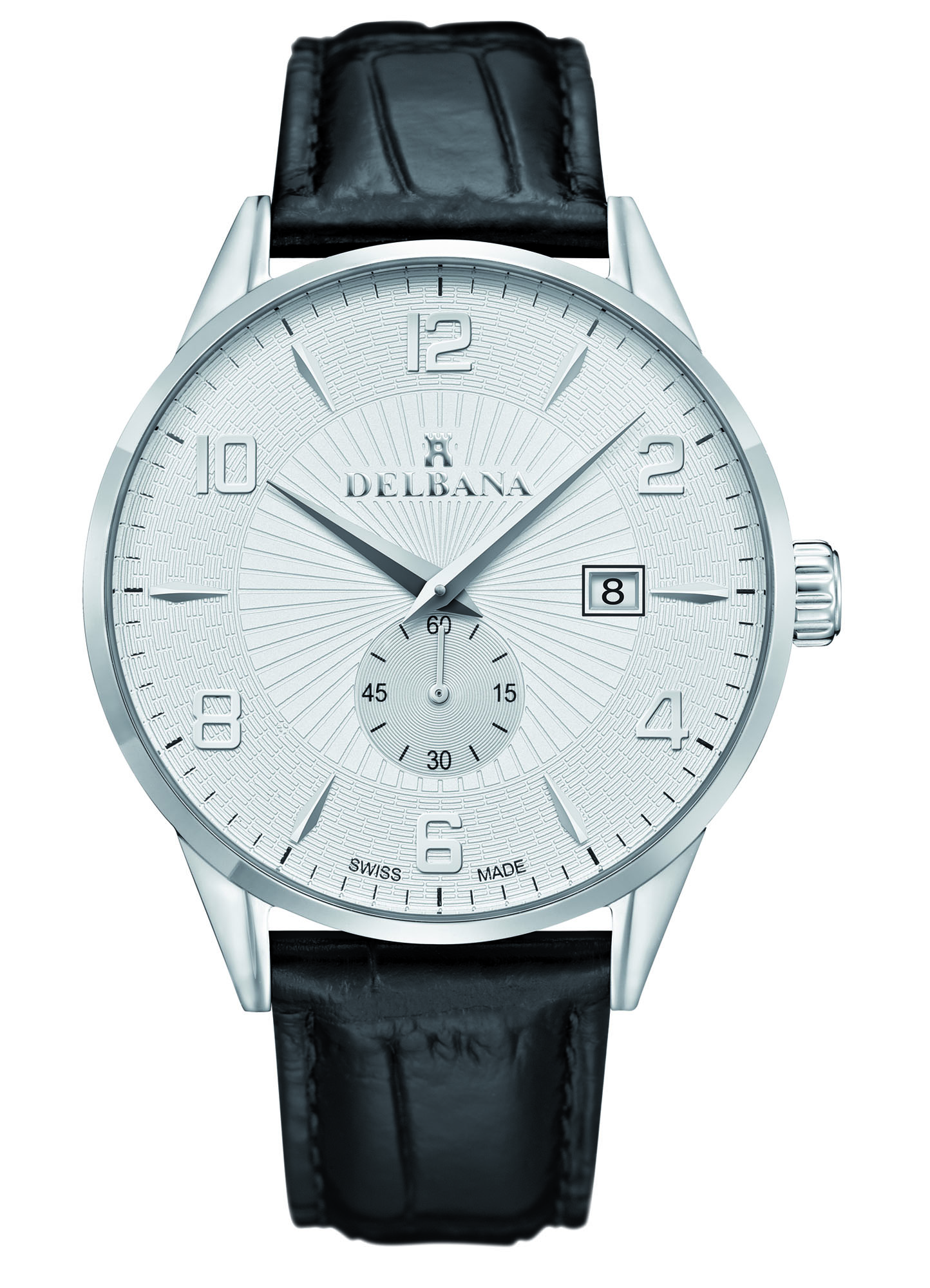 Amerika bende Alsjeblieft kijk Delbana Retro. Classic men's dress watch with date.
