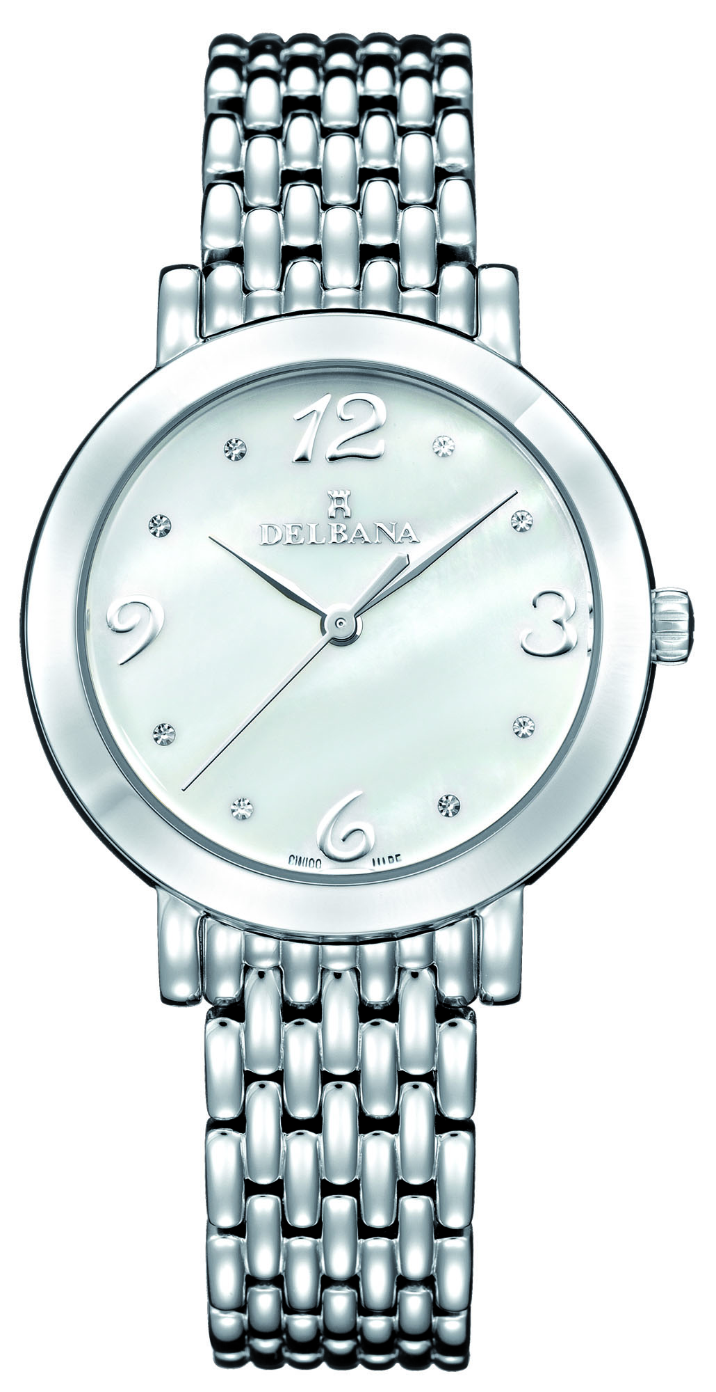 Andere plaatsen Astrolabium Gezond eten Delbana Villanova. Classic ladies' watch with stainless steel case.